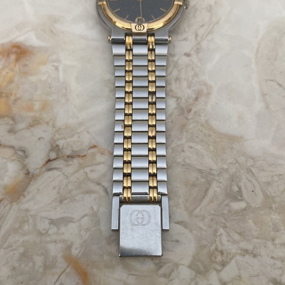 Vintage GUCCI 9000M Gold Plated & Stainless Steel Wristwatch - Unisex - Picture 9 of 16